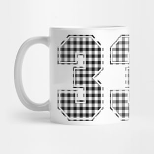 Plaid Number - 33 - Dark Mug